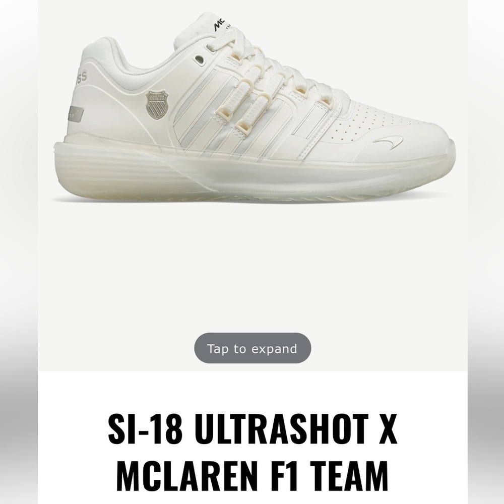 K-Swiss SI-18 Ultrashot x McLaren F1 Team edition is athletic tennis shoe - Picture 9 of 9